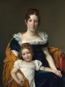 De burggravin Philippe Vilain XIIII en haar dochter Louise, van Jacques-Louis David: portret met vrouw