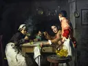 De kaartspelers van Paul Cezanne: figuren