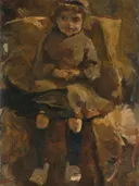 Portretschilderij 'De Klompjes' naar George Hendrik Breitner