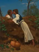 De kus van August von Pettenkofen: figuren