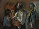 De schilder met zijn gezin van Henri Wouters: figuren