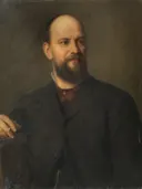 De schilder Sigmund L'Allemand van Christian Griepenkerl: portret met man
