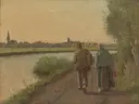 De weg naar Overschie van Jan Cornelis Wijlacker: landschap