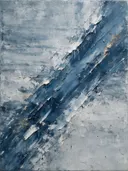 Kleurvelden schilderij, diagonaal in inkt en steen