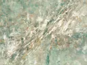 Diagonaal Zwaai in zeegroen, action painting schilderij, diagonaal (sweep)