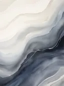 Abstract schilderij met diagonale grijze en witte vlakken.