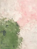 Meswerk schilderij, diagonale twee vlakken in Kersenbloesem
