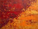 Meswerk schilderij, diagonale twee vlakken in Oogst Fruit