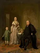 Diederik van der Kemp en zijn gezin van Nicolaes Muys: portret