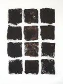 Raster van donkere getextureerde vierkanten