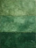 Meswerk schilderij, drievoudige horizon in Kas Vol Groen
