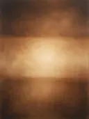 Nevel schilderij, drievoudige horizon in Kaneel en Karamel