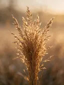 Fotografie van droogboeket in het gouden uur