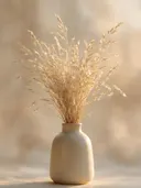 Fotografie van droogboeket in het gouden uur, gedempt strogeel