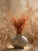 Fotografie van droogboeket in het gouden uur, verstoft roest