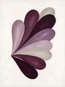 Druppelvormen in de stijl Retro Shapes, in diep aubergine, pruim en verstoft lila, met bleek oestergrijs