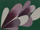 Druppelvormen in de stijl Retro Shapes, in diep aubergine, pruim en verstoft lila, met bleek oestergrijs