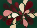 Druppelvormen in de stijl Retro Shapes, in diep bordeaux, ossenbloed en verstoft roze, met warm beenderwit