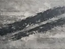 Meswerk schilderij, dubbele diagonaal in Grafiet Mono