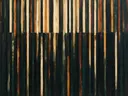 Paletmes abstract schilderij, dunne banen in rust en teal