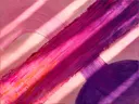 Abstract schilderij, eén gebaar op de diagonaal in vol magenta