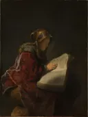 Een oude vrouw, mogelijk de moeder van Rembrandt van Rembrandt van Rijn: portret
