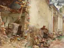 Een straat in Atrecht van John Singer Sargent: stad