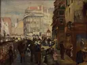 Een werkdag in Parijs, Naar Adolph von Menzel: stad met straat