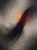 Nevel schilderij, enkele veeg in Vulkanisch