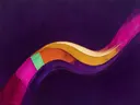 Paletmes abstract schilderij, enkele veeg in fel magenta
