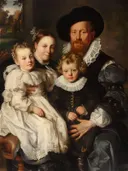 Klassiek schilderij 'Familieportret'