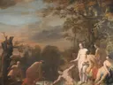 Klassiek schilderij 'Farao's Dochter Vindt Mozes in het Biezen Mandje' naar Ferdinand Bol