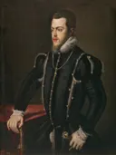 Filips II, Atelier van Titian: portret met braguette en zwaard
