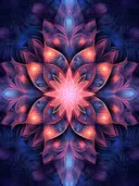 Fractal bloem kaleidoscoop