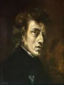 Frédéric Chopin van Eugène Delacroix: portret