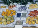 Fruit uitgestald op een standaard van Gustave Caillebotte: stilleven