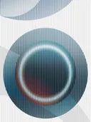 Futuristisch abstract schilderij met blauwe lensbol