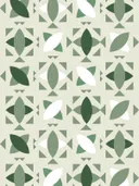 Geometrisch patroon van bladvormen in groentinten