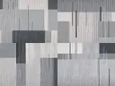 Grafisch abstract schilderij met geometrisch lijnenraster in grijs