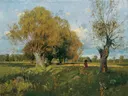Gezicht bij Lichtenwörth van Eduard Zetsche: landschap