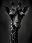 Close-up schilderij van een giraffe