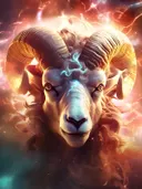 Gloeiende mystieke ramskop