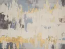 Art deco schilderij met gouden druiptextuur op grijs