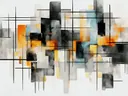 Goudoranje structuurschilderij, abstract schilderij in goud en oranje met textuur
