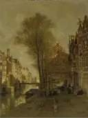 Grachtengezicht in Amsterdam van Johannes Christiaan Karel Klinkenberg: stad