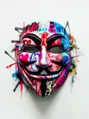 Graffiti-versierd masker