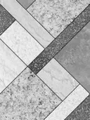 Abstract grijs terrazzo mozaïek schilderij