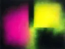 Nevel schilderij, grote blokken in Neon Nachtclub