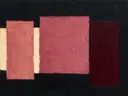 Paletmes abstract schilderij, grote blokken in stoffig roze