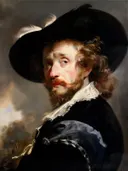 Klassiek schilderij 'Heer met Hoed en Veer'